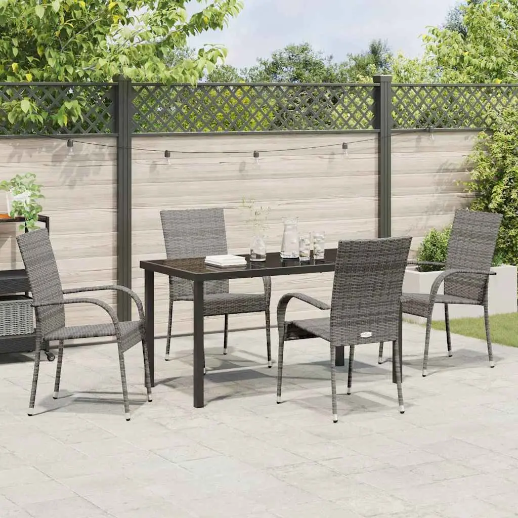 5-Piece Garden Dining Set with Modern Aesthetics