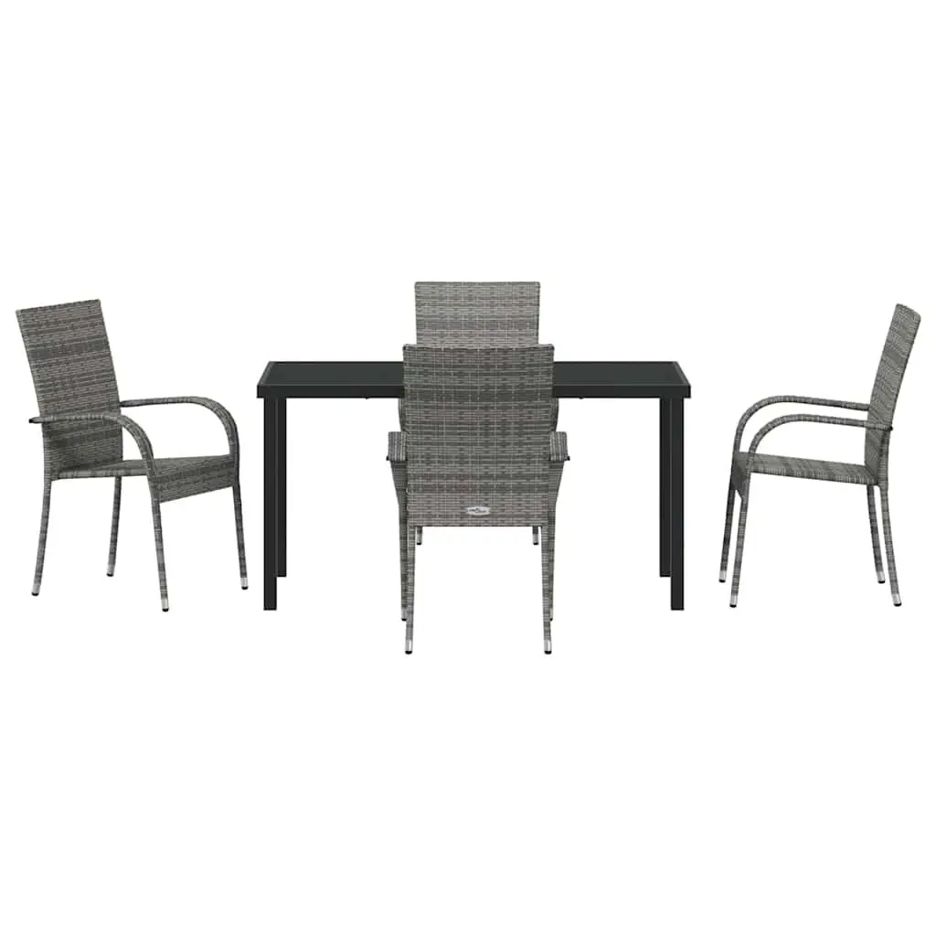 5-Piece Garden Dining Set with Modern Aesthetics