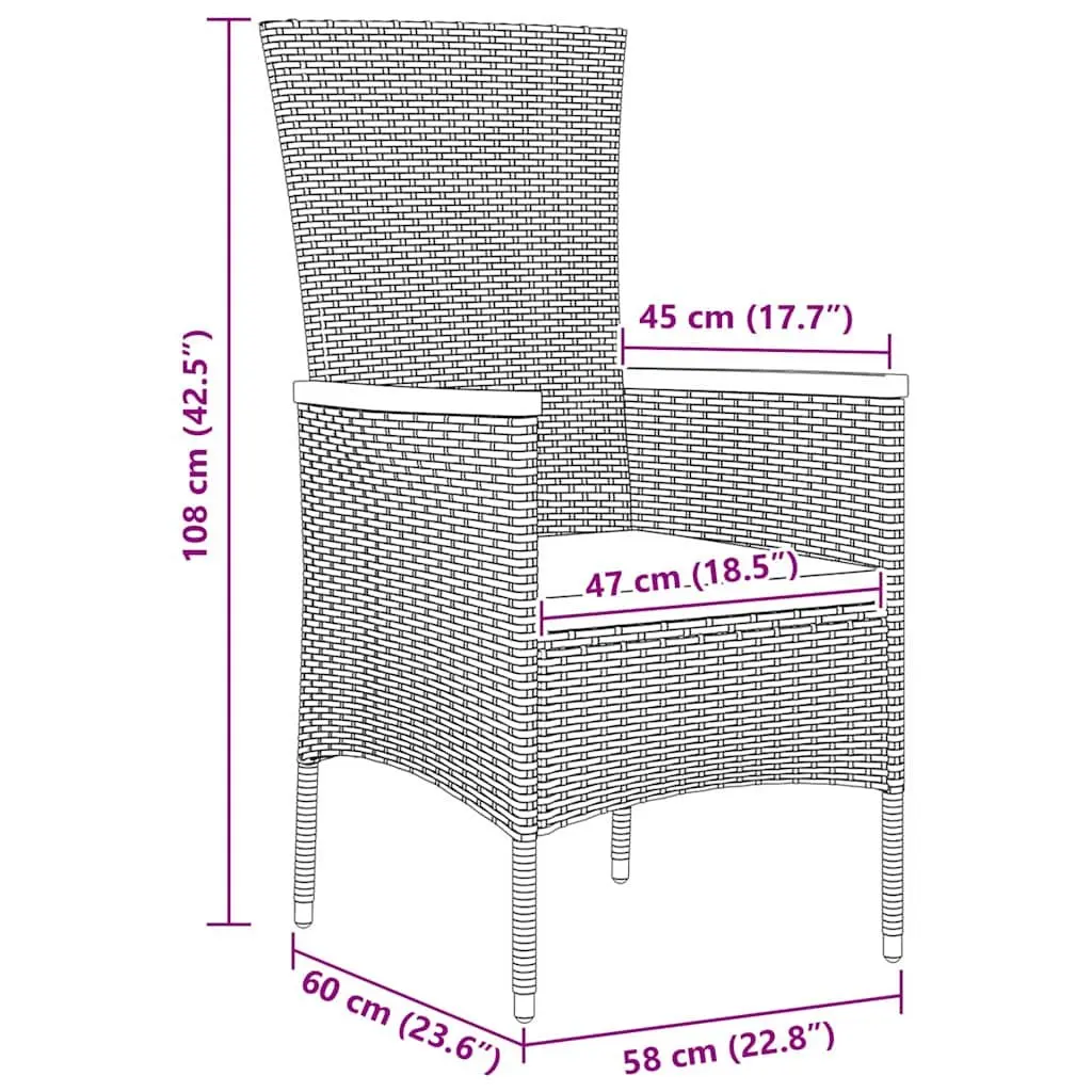 Garden Dining Set 3 Piece Outdoor Lounge Furniture Patio Grey Steel Frame Glass