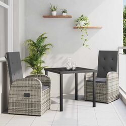 Compact and Stylish Grey Outdoor Dining Set