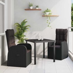 Compact and Modern 3 Piece Rattan Dining Set
