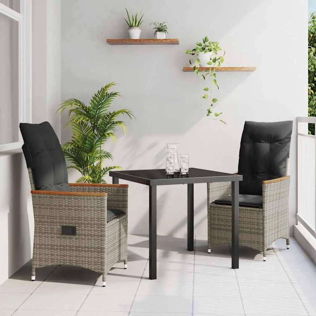 Grey Outdoor Dining Set 3-Piece