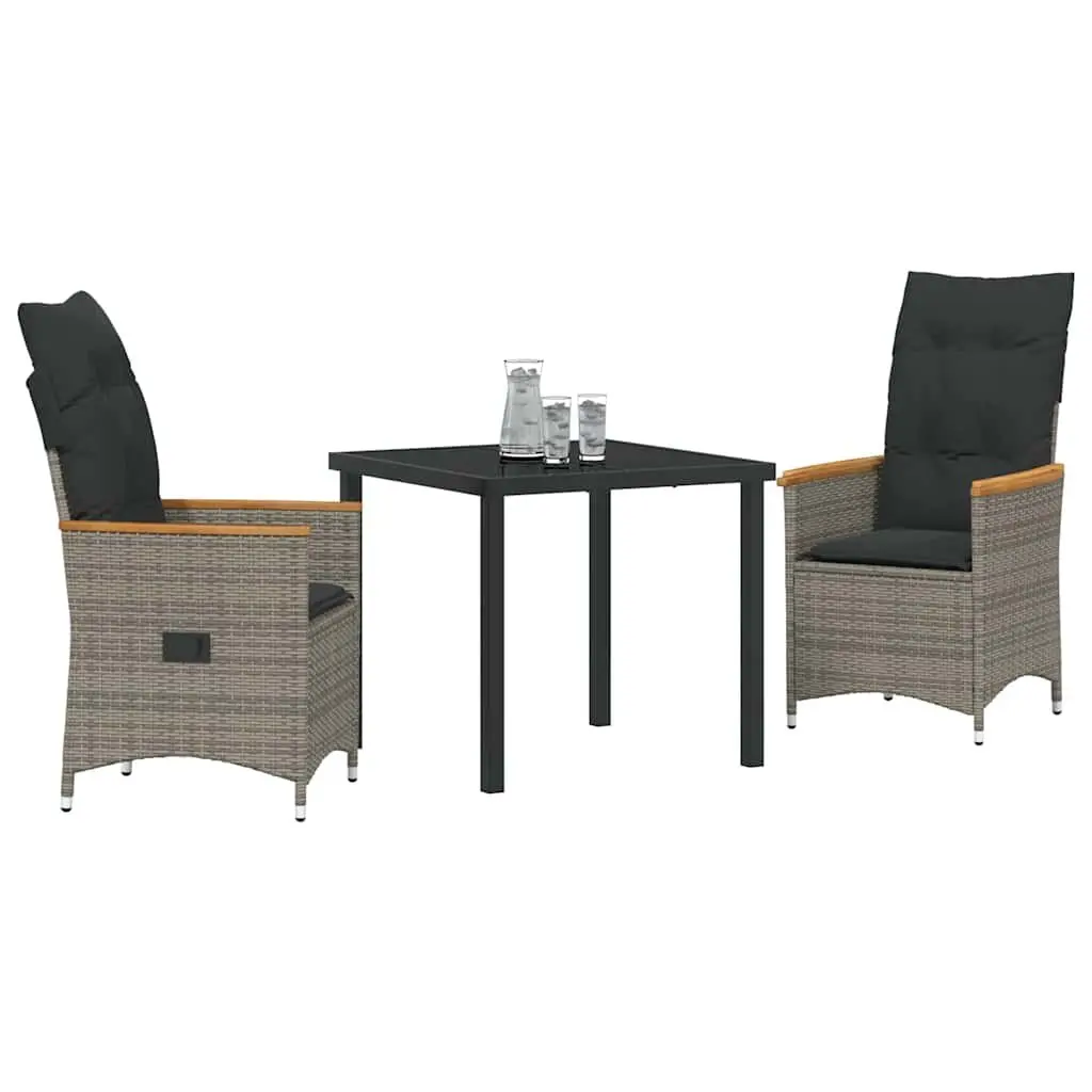 Grey Outdoor Dining Set 3-Piece