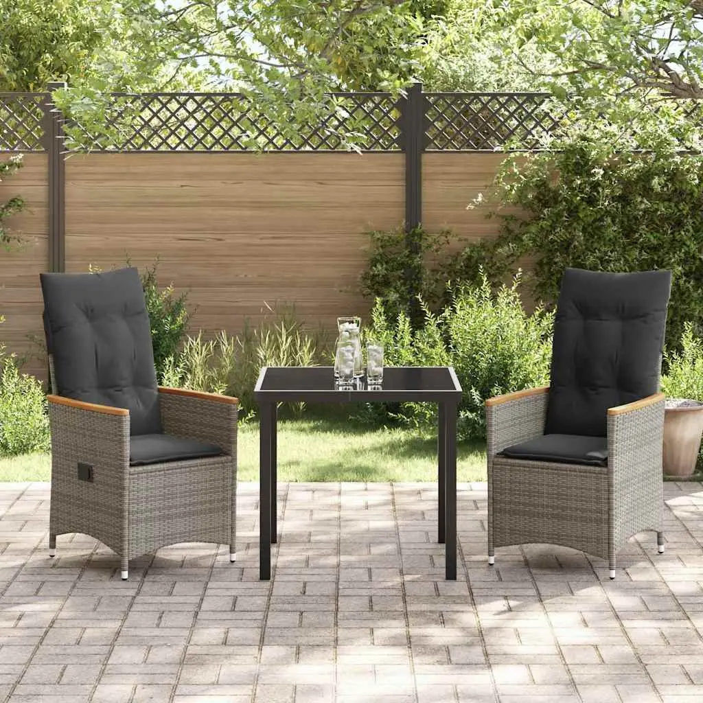 Grey Outdoor Dining Set 3-Piece