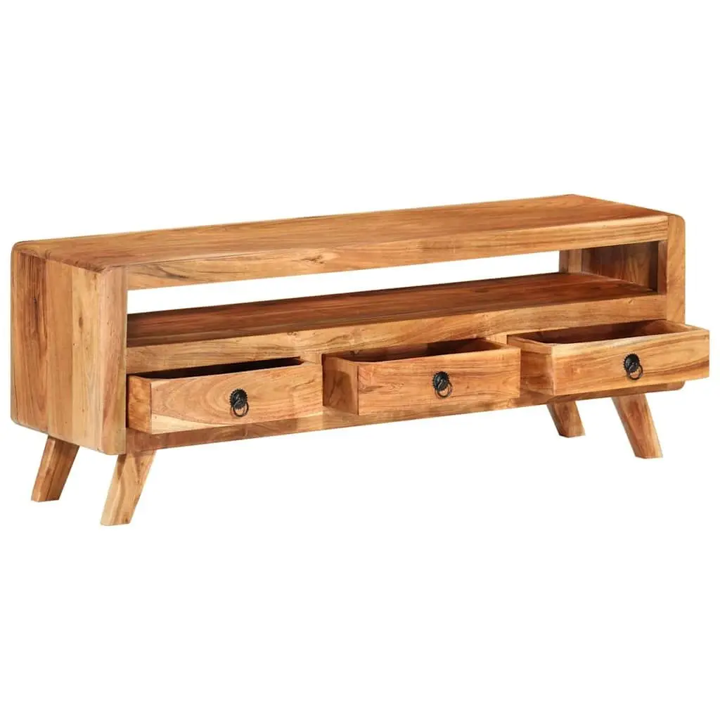Brown TV Cabinet in Solid Acacia Wood