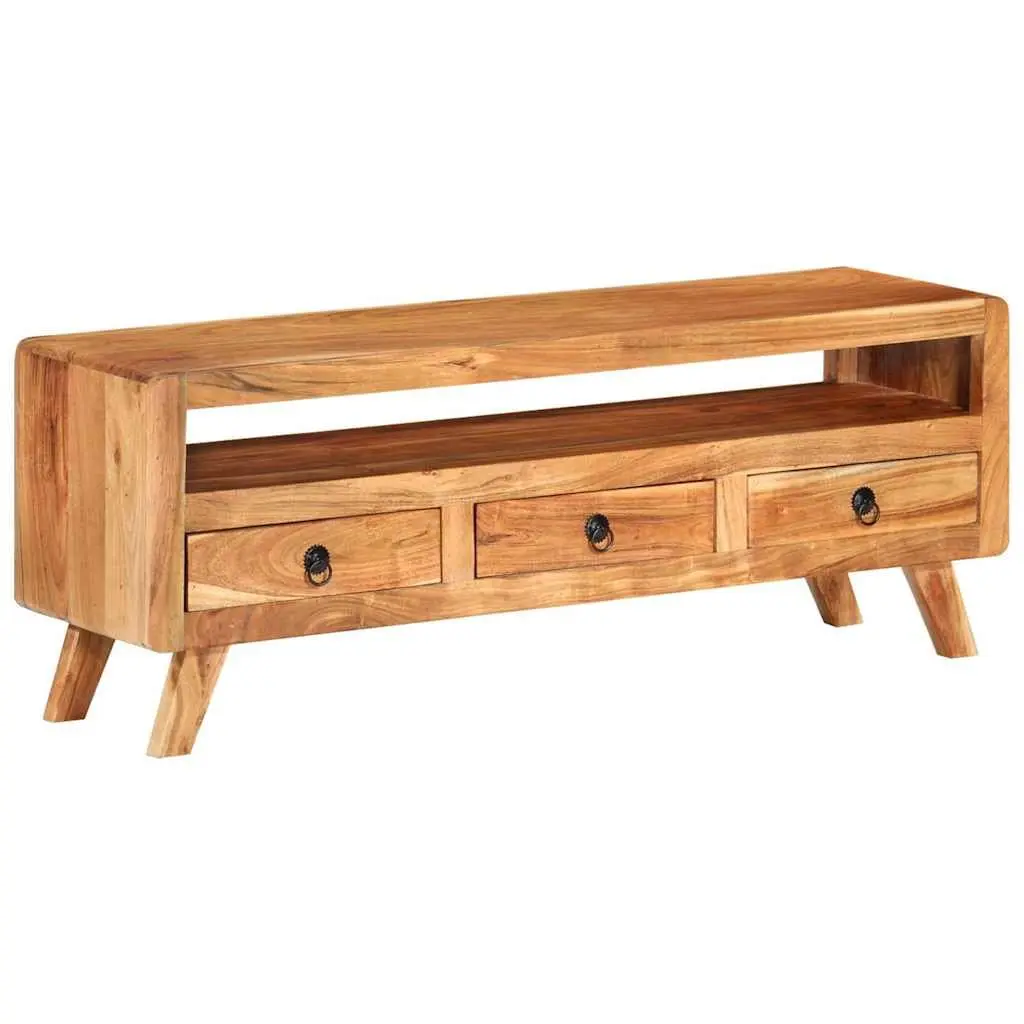 Brown TV Cabinet in Solid Acacia Wood