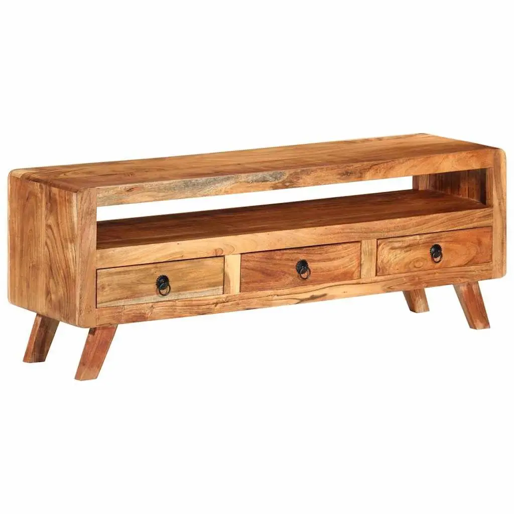 Brown TV Cabinet in Solid Acacia Wood