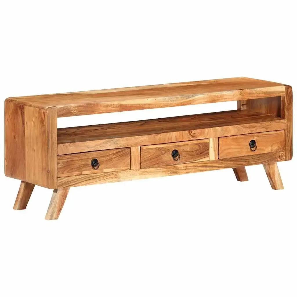 Brown TV Cabinet in Solid Acacia Wood