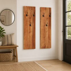 Acacia Wood Coat Rack Set