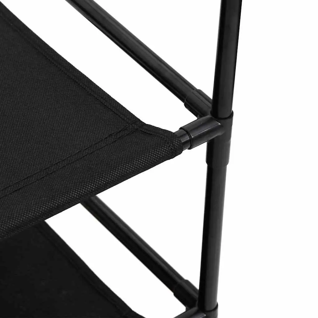 Storage Cabinet Black 6 Drawers Fabric Organiser Steel Frame Unit