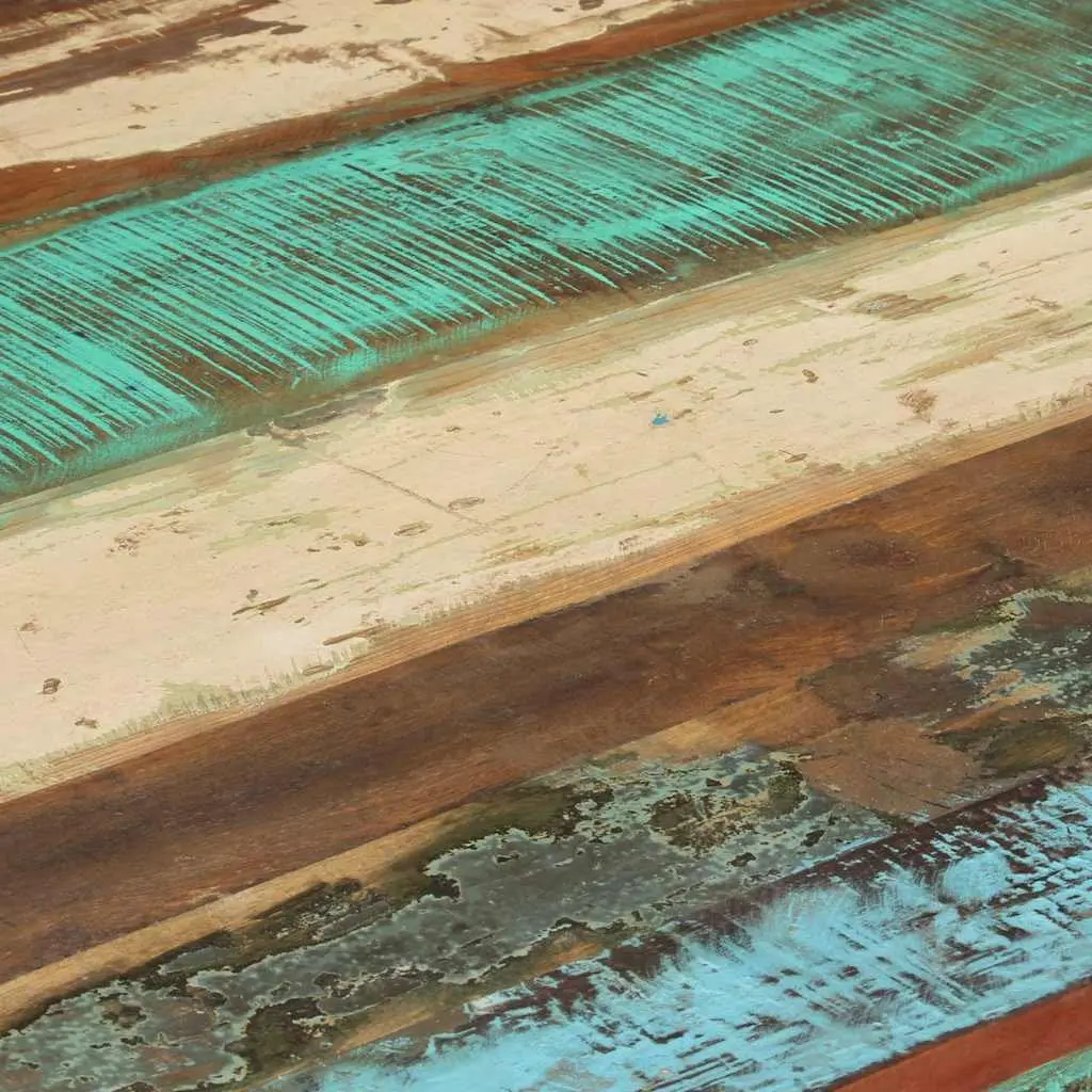 Dining Table Multicolour 82x80x76 cm Handmade Solid Reclaimed Wood Rustic Kitchen Furniture