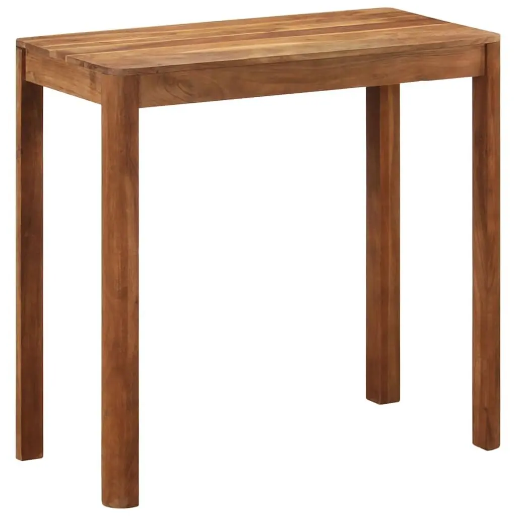 Bar Table Honey Brown Solid Wood Acacia 110cm W Durable Construction