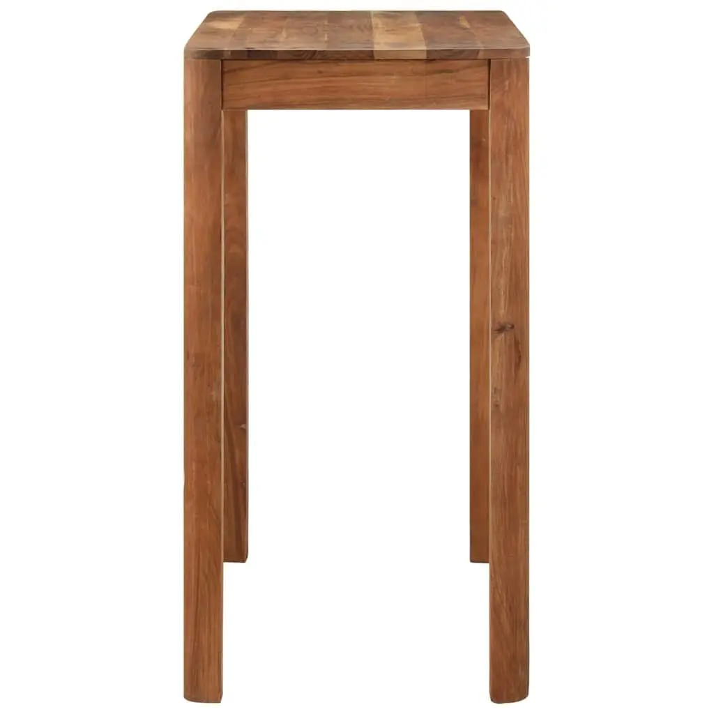 Bar Table Honey Brown Solid Wood Acacia 110cm W Durable Construction