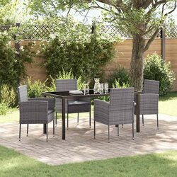 5 Piece Grey Outdoor Set - Perfect for Dining