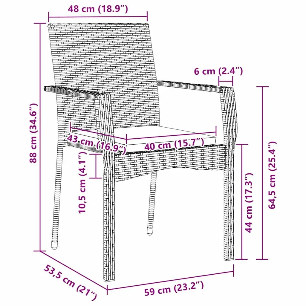 5-Piece Garden Dining Set for Outdoors