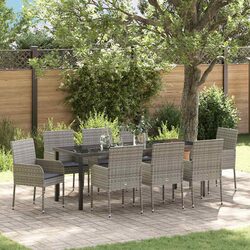 Compact 9-Piece Garden Dining Set for Effortless Style