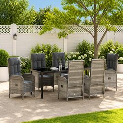 Your New Favorite Outdoor Dining Set: 7 Pieces in Grey