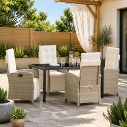 Compact 5 Piece Outdoor Dining Set for Easy Use