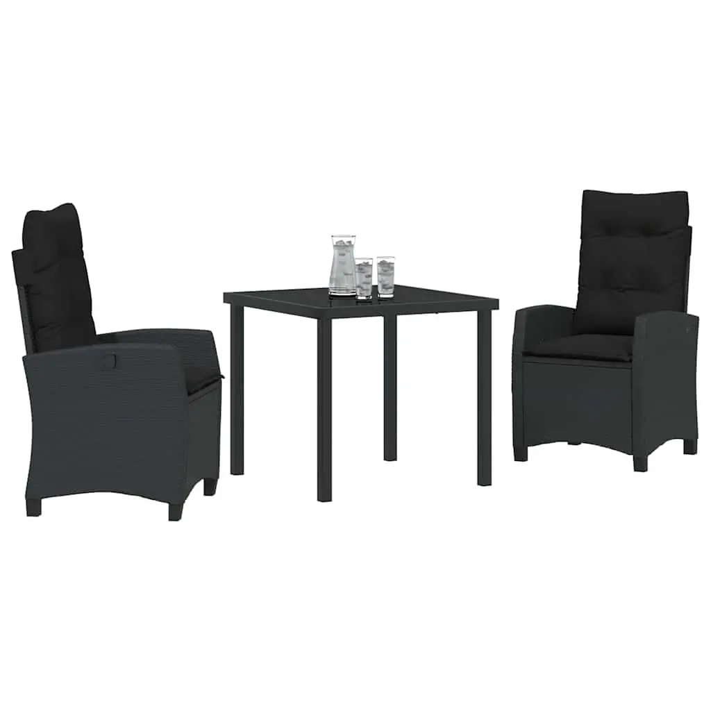 3 Piece Black Dining Set