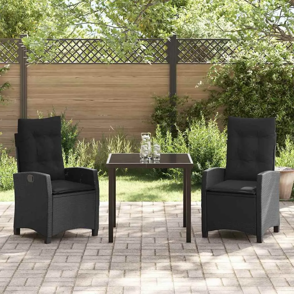 3 Piece Black Dining Set