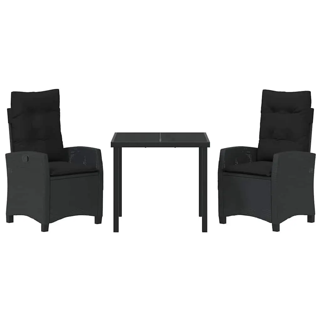 3 Piece Black Dining Set