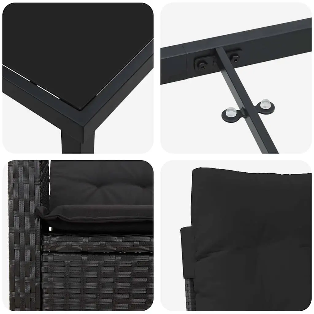 3 Piece Black Dining Set