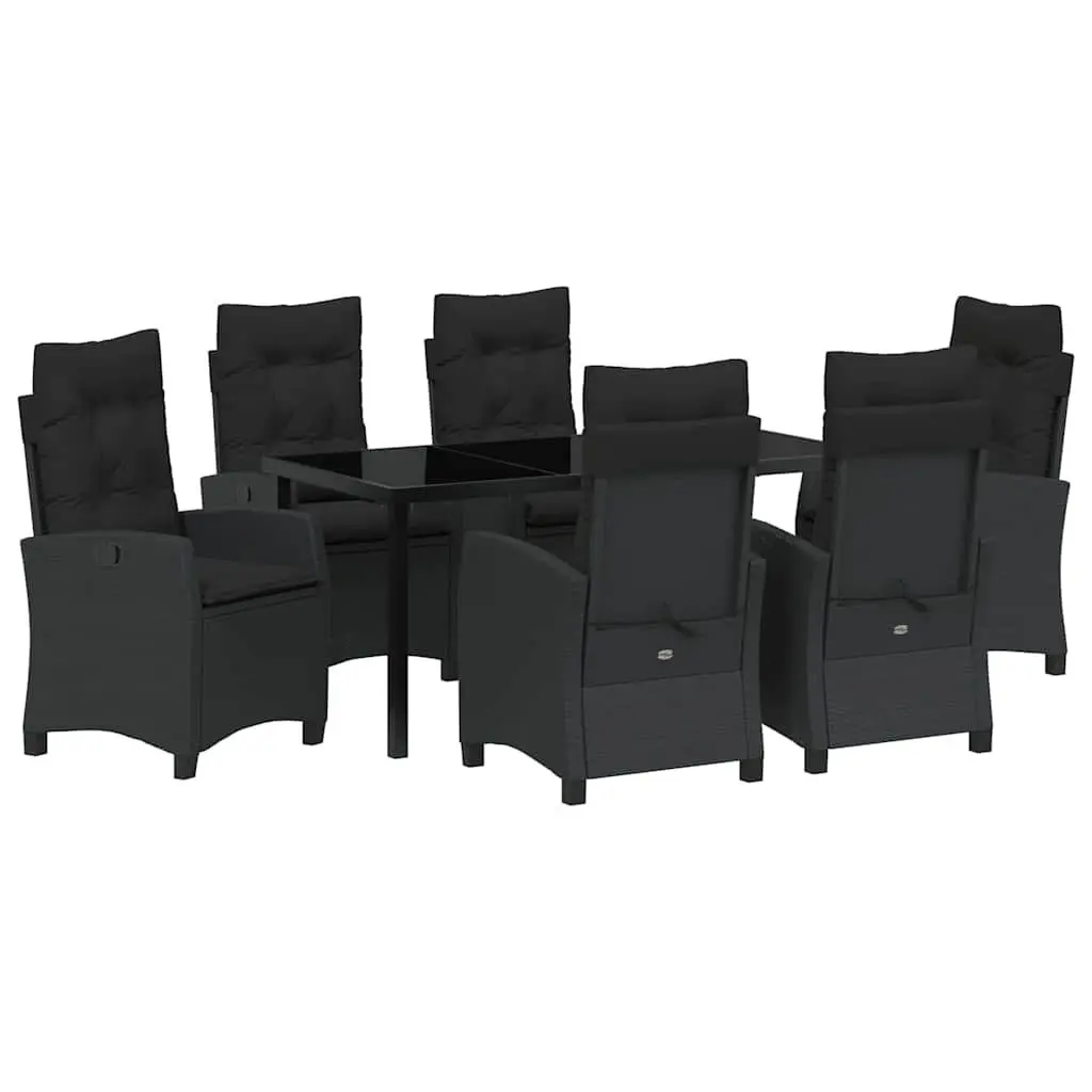 Garden Dining Set 7 Piece Outdoor Furniture Patio Table Chairs with Cushions