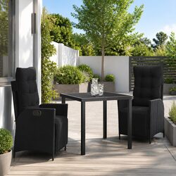 3-Piece Outdoor Dining Set: Compact and Modern