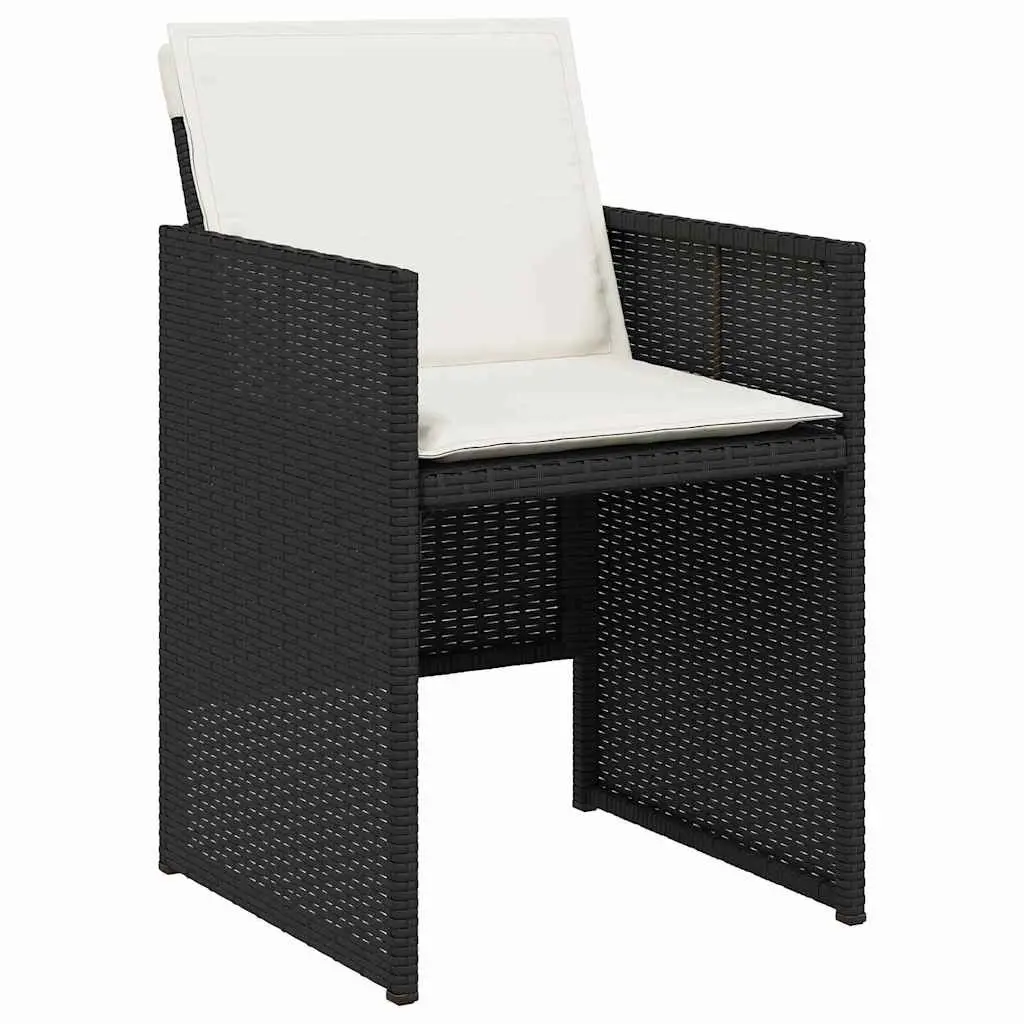 5-Piece Black Garden Dining Set for Outdoor Fun