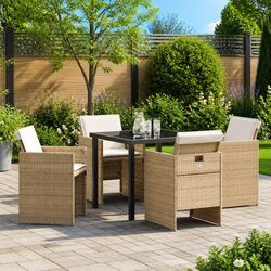 Concise Overview of Beige 5-Piece Dining Set
