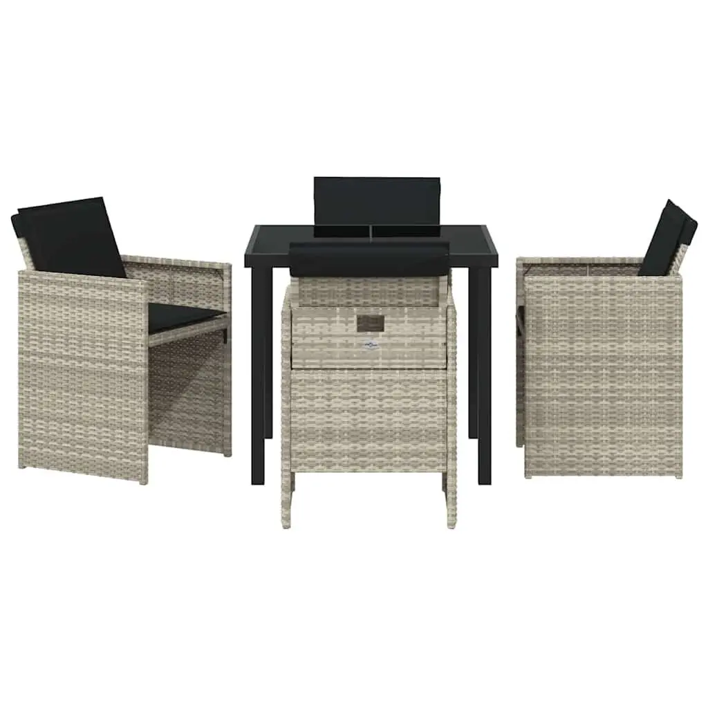 5-Piece Light Grey Garden Dining Set