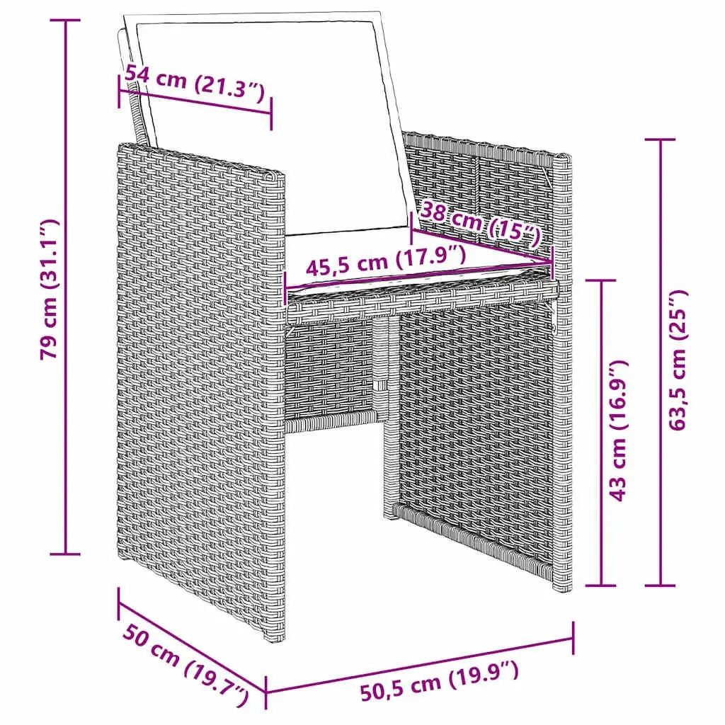 Garden Dining Set 5 Piece Outdoor Furniture Light Grey Poly Rattan Steel
