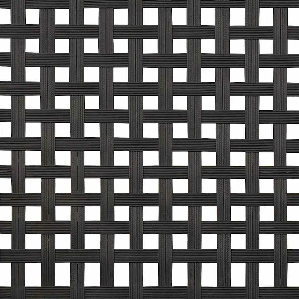 Outdoor Garden Dining Set 5-Piece Black Poly Rattan Furniture Patio Table Chairs