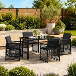Compact and Stylish 5 Piece Outdoor Dining Set