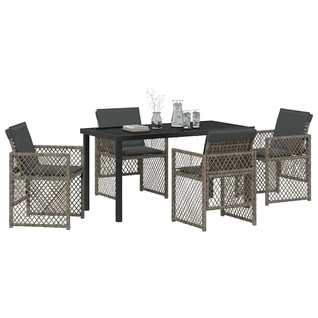 5-Piece Grey Outdoor Dining Set for Comfort & Style