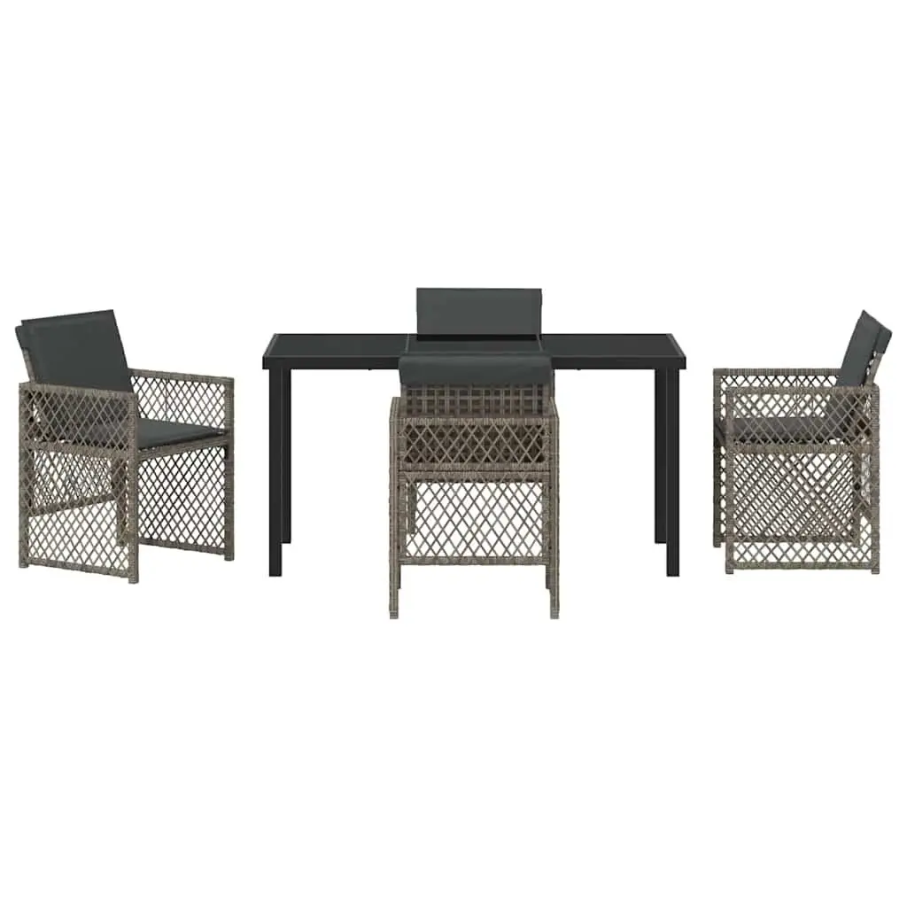 5-Piece Grey Outdoor Dining Set for Comfort & Style