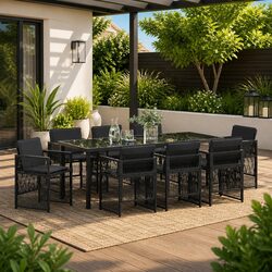 Concise Overview of 9-Piece Outdoor Dining Set