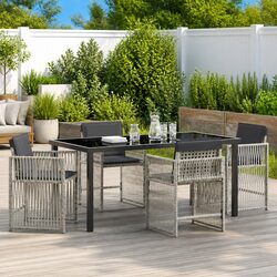 Concise Outdoor Dining Set with Comfort and Style