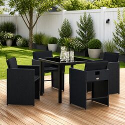 Concise 5-Piece Garden Dining Set Overview