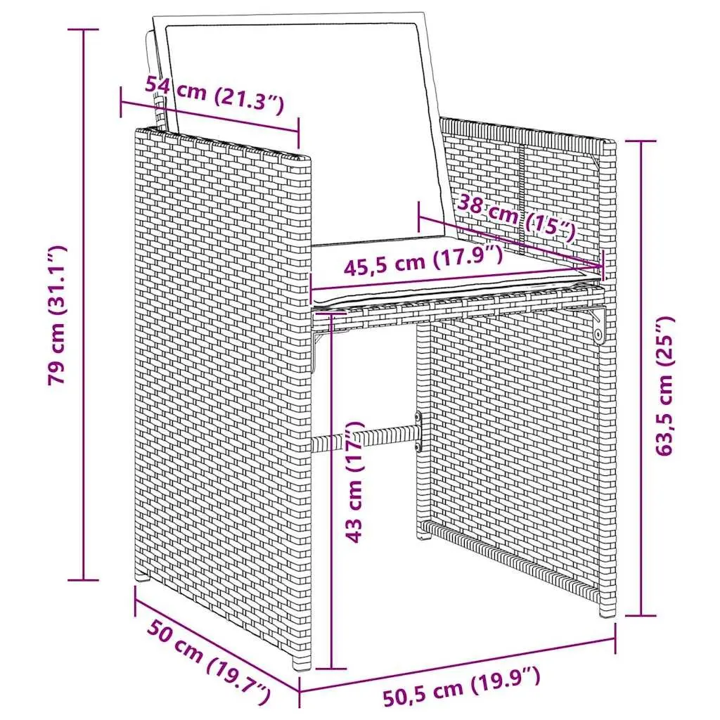 Garden Dining Set 5 Pieces Grey Outdoor Furniture Patio Table Chairs Rattan