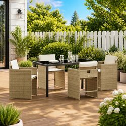 Compact 5-Piece Outdoor Dining Set - Easy to Maintain