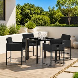 Compact 5-Piece Outdoor Dining Set for Stylish Spaces
