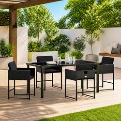 Compact 5-Piece Dining Set for Outdoor Use