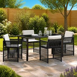 Garden Dining Set: Simple and Stylish 5 Pieces