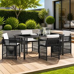 Compact 5 Piece Garden Dining Set for Your Patio