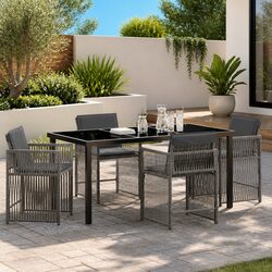 Compact and Stylish 5 Piece Outdoor Dining Set