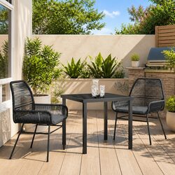 Compact 3-Piece Outdoor Dining Set with Cushions