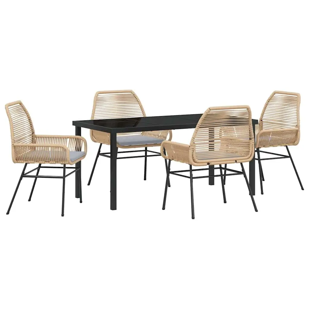 5-Piece Outdoor Dining Set with Cushions