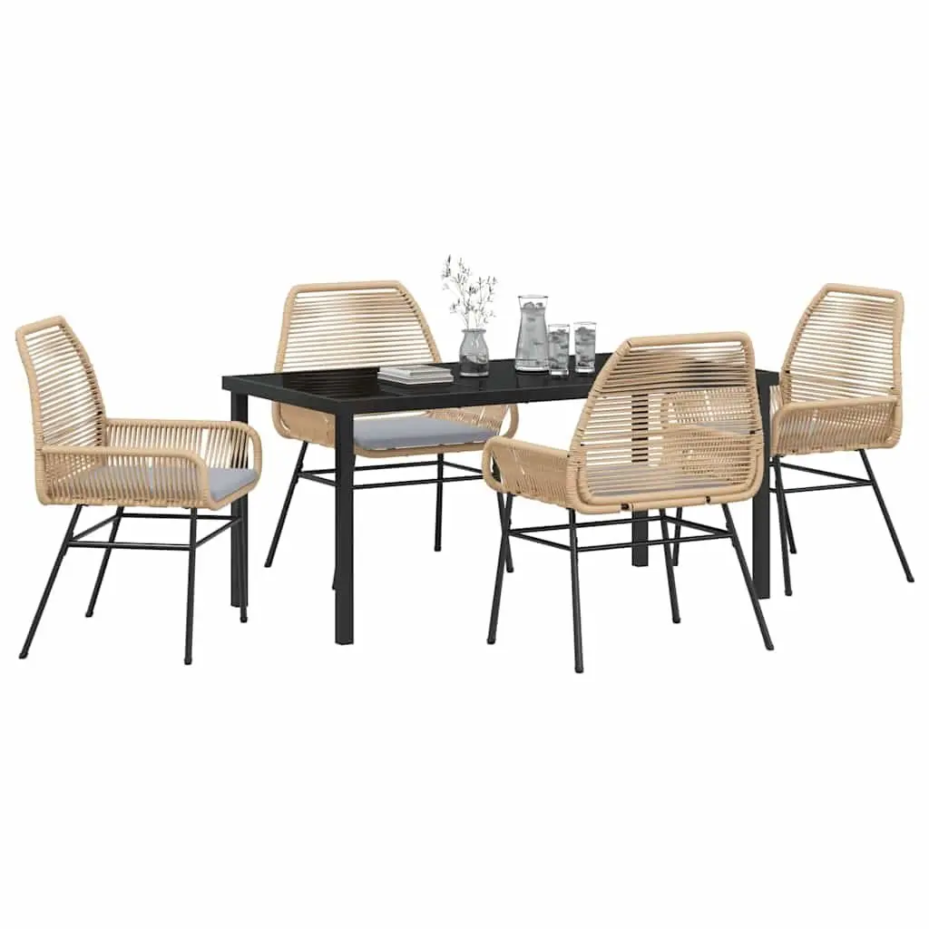 5-Piece Outdoor Dining Set with Cushions