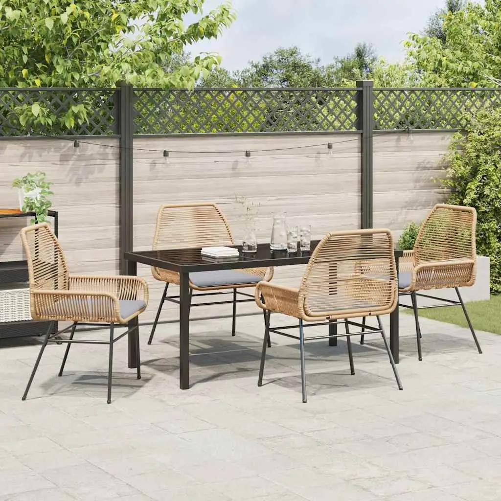 5-Piece Outdoor Dining Set with Cushions